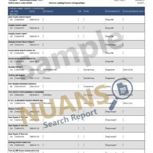 Assisted NUANS Name Search